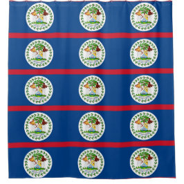 Duschvorhang mit Flagge von Belize