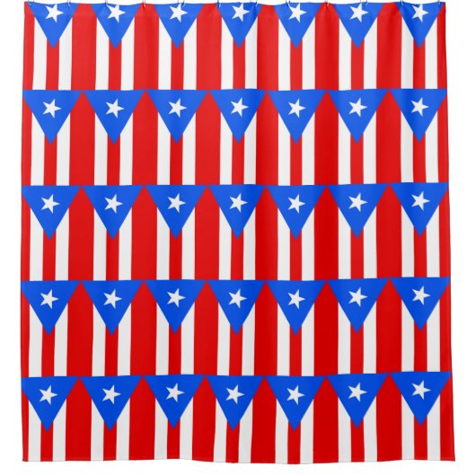 Duschvorhang mit Flagge von Puerto Rico, USA (Vorderseite)