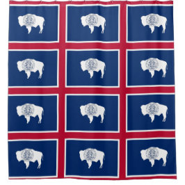 Duschvorhang mit Flagge von Wyoming, USA