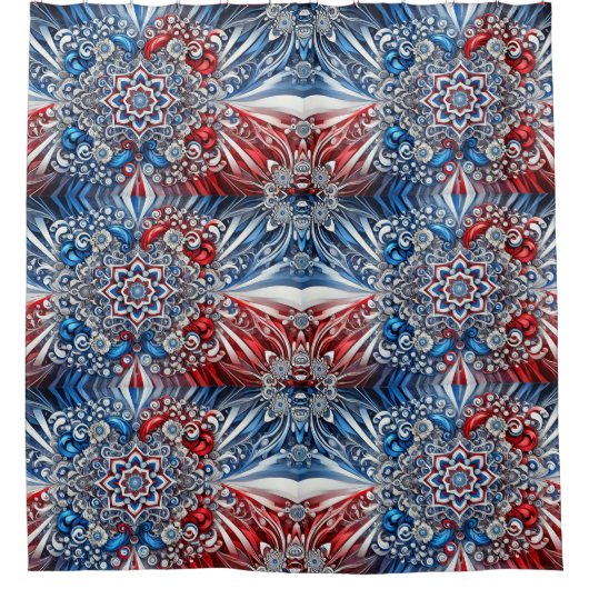 Duschvorhang mit französischen Farben (Vorderseite)