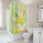 Duschvorhang mit geometrischen Linien (Beispiel)