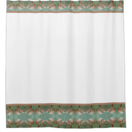 Duschvorhang mit Gingko-Leaf-Grenze