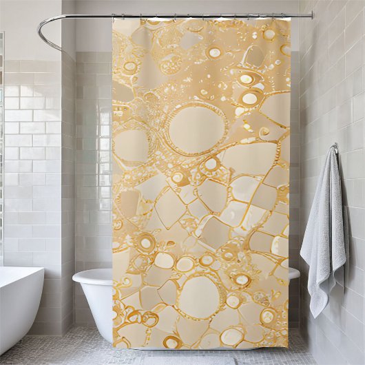 Duschvorhang mit Gold Glitzer Sequin