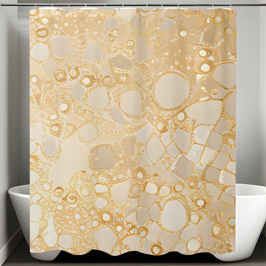 Duschvorhang mit Gold Glitzer Sequin