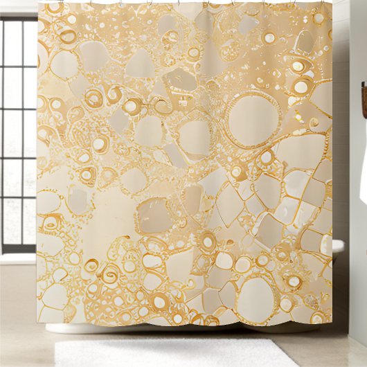 Duschvorhang mit Gold Glitzer Sequin