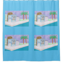 Duschvorhang mit karibischem Design