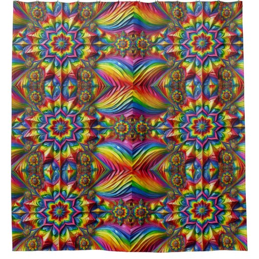 Duschvorhang mit LGBTQ-Farben (Vorderseite)