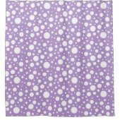 Duschvorhang mit lila Spots (Vorderseite)