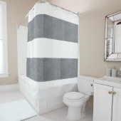 Duschvorhang mit markierten grauen Streifen (Beispiel)