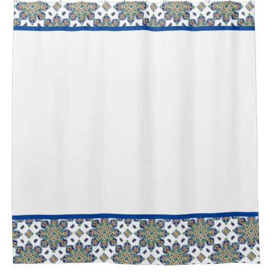 Duschvorhang mit Mehrfarbigen Medallien (Vorderseite)