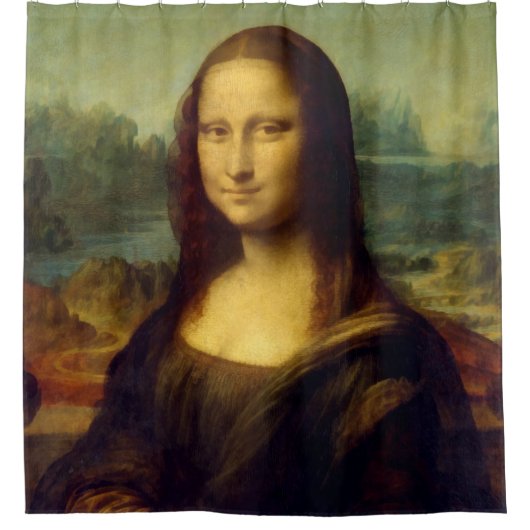 Duschvorhang mit Mona Lisa Print (Vorderseite)