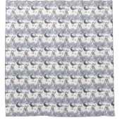 Duschvorhang mit nautischem Muster (Vorderseite)