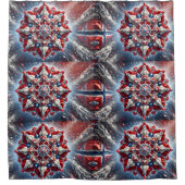 Duschvorhang mit norwegischen Farben (Vorderseite)