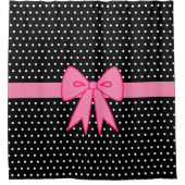 Duschvorhang mit rosa Bow (Vorderseite)