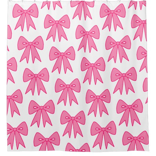 Duschvorhang mit rosa Bow (Vorderseite)