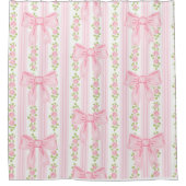 Duschvorhang mit rosa Bugbrause, Dekoration im Coq (Vorderseite)