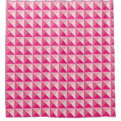 Duschvorhang mit rosa geometrischem Muster (Vorderseite)