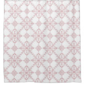 Duschvorhang mit rosa und weißem Blumenmuster (Vorderseite)