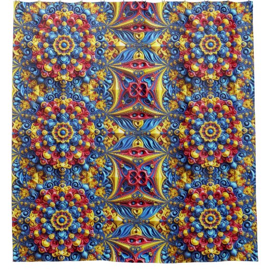 Duschvorhang mit rumänischen Farben (Vorderseite)