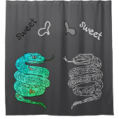 Duschvorhang mit Schlangen-Druck (Vorderseite)