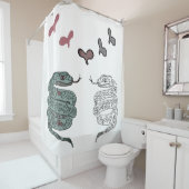 Duschvorhang mit Schlangen-Druck (Beispiel)