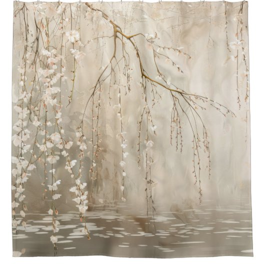 Duschvorhang mit Schmiedekerze (Vorderseite)