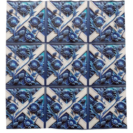 Duschvorhang mit schottischem Design (Vorderseite)