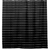 Duschvorhang mit schwarzem und weißem Streifen (Vorderseite)