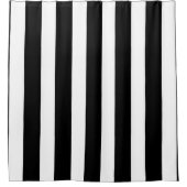 Duschvorhang mit schwarzem und weißem Streifen (Vorderseite)