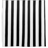 Duschvorhang mit schwarzem und weißem Streifen (Vorderseite)