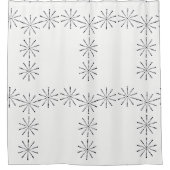 Duschvorhang mit schwarzen und weißen Punkten (Vorderseite)