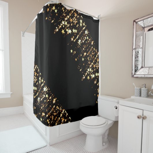 Duschvorhang mit Sternen (Beispiel)