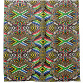 Duschvorhang mit südafrikanischen Farben (Vorderseite)