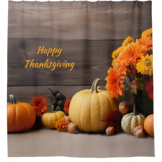 Duschvorhang mit traditionellem Erntedank (Vorderseite)