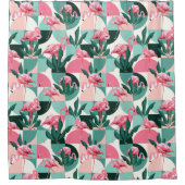 Duschvorhang mit tropischem Muster (Vorderseite)