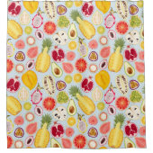 Duschvorhang mit tropischem Muster (Vorderseite)