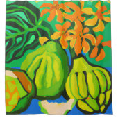 Duschvorhang mit tropischer Kunst (Vorderseite)