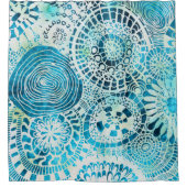 Duschvorhang mit tropischer Kunst (Vorderseite)