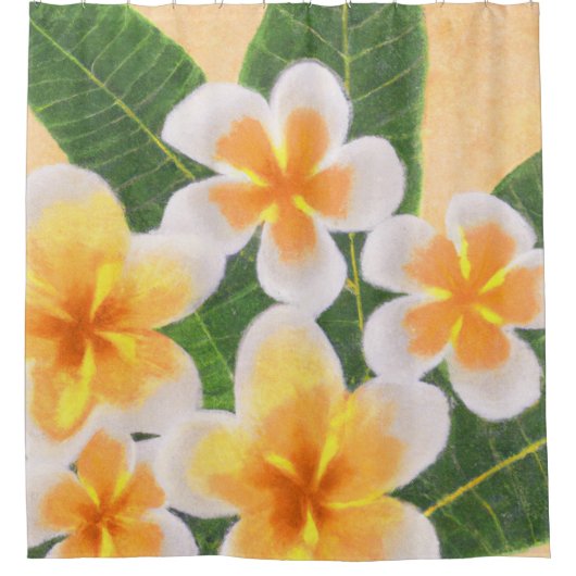 Duschvorhang mit tropischer Kunst (Vorderseite)