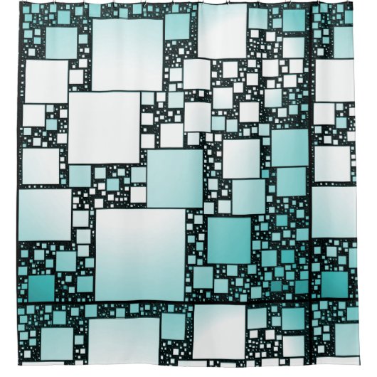 Duschvorhang mit Türkis (Vorderseite)