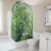 Duschvorhang mit weißem Blumen (Beispiel)