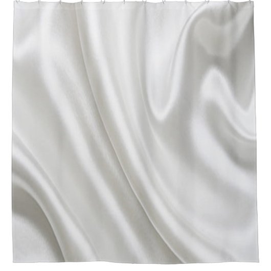 Duschvorhang mit weißem Satin (Vorderseite)