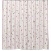 Duschvorhang mit zartem Blumenmuster (Vorderseite)