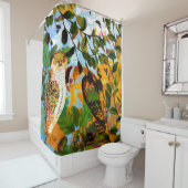 Duschvorhang mit zwei Eulen (Beispiel)