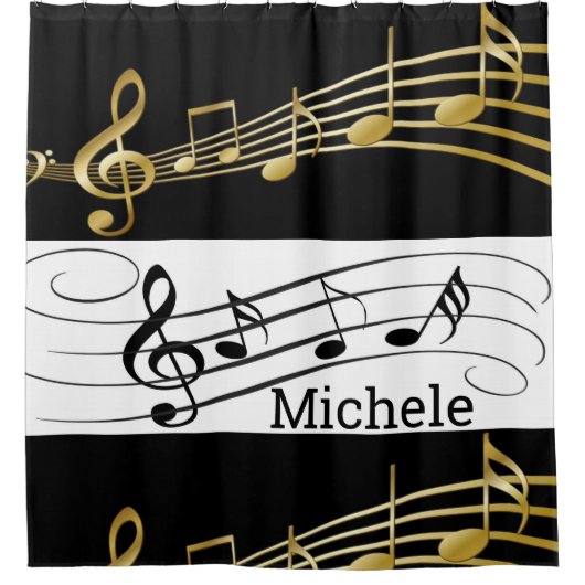 Duschvorhang-Musiknoten Duschvorhang (Vorderseite)