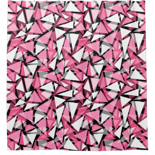 Duschvorhang Nahtlose geometrische Dreiecke (Vorderseite)