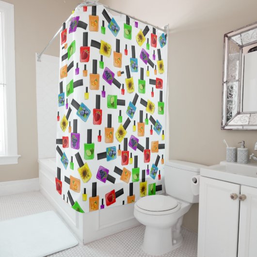 Duschvorhang Nail Polnischer Erdbeere Blueberry (Beispiel)