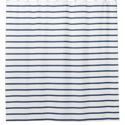 Duschvorhang (Navy Blue and White Strip) (Vorderseite)