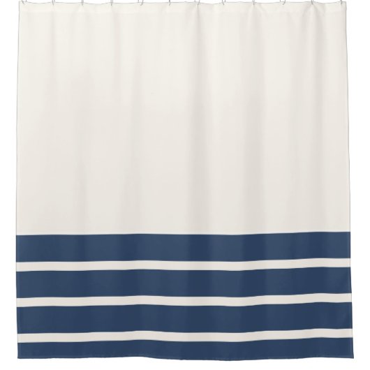 Duschvorhang (Navy Blue and White Strip) (Vorderseite)