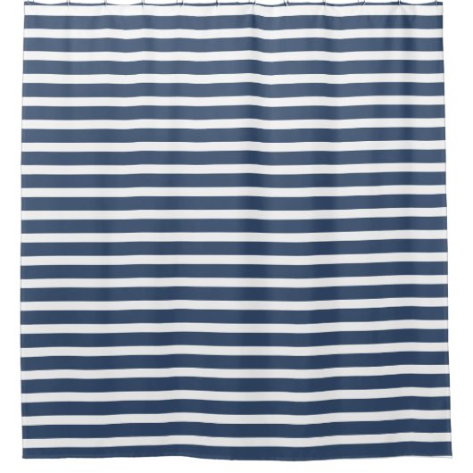Duschvorhang (Navy Blue and White Strip) (Vorderseite)